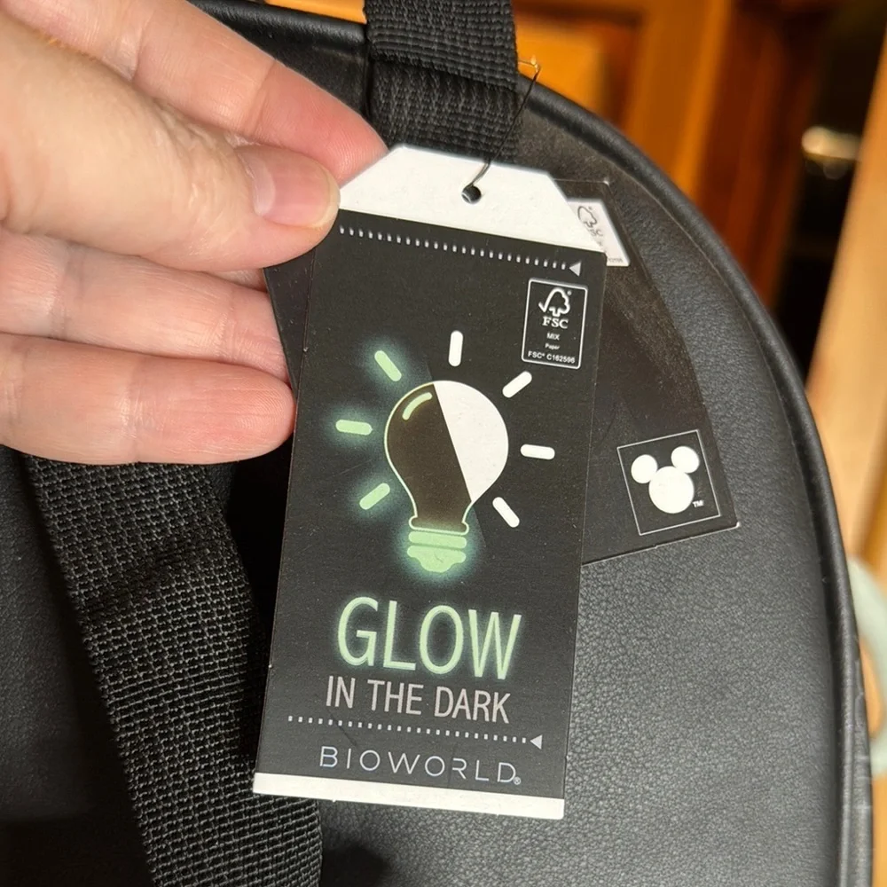 NWT Disney x Bioworld Halloween Glow in Dark Mickey Minnie Ghost Mini Backpack